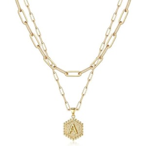 M MOOHAM Dainty Gold Necklace for Women