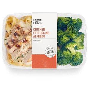 Amazon Kitchen, Chicken Fettuccine Alfredo with Broccoli, Single Serve Meal, 12 oz
