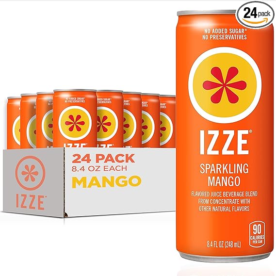 IZZE Sparkling Juice, Mango, No Added Sugars, No Preservatives