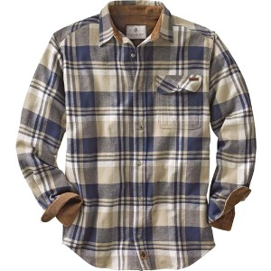 Legendary Whitetails Men's Buck Camp Flannel, Long Sleeve Plaid Button Down Casual Shirt, Corduroy Cuffs